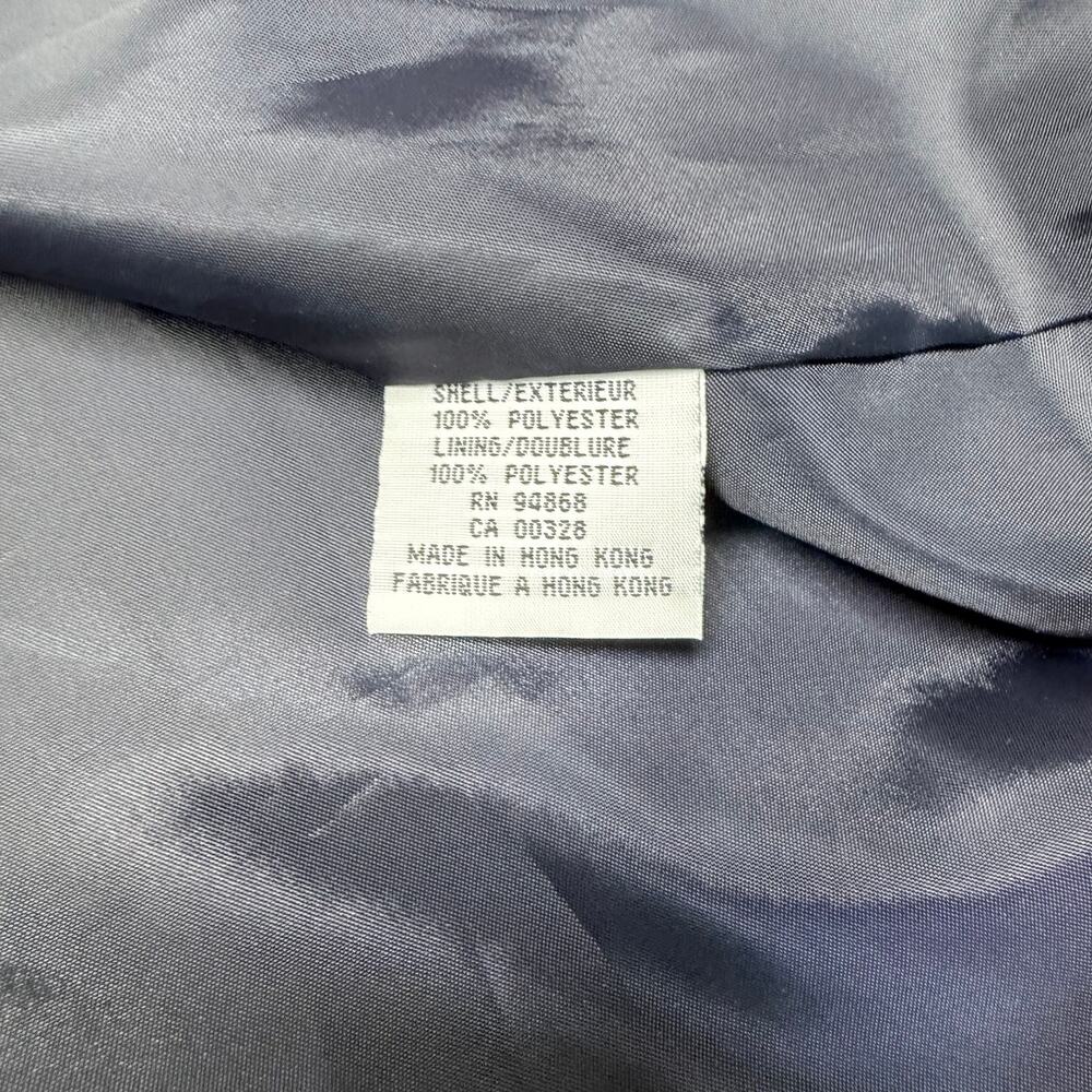 Bernardo Vintage 90s Slate Blue Trench Coat 8P Academia Corporate Minimalist - Picture 7 of 7